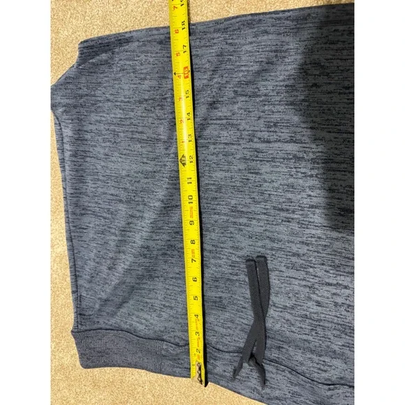 Athleta Blue Space Dye Heathered Athletic Skirt XL Drawstring Back Zip Pocket - Picture 7 of 7
